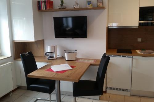 Borkum Ferienwohnung Apartment Möwenblick - Essbereich