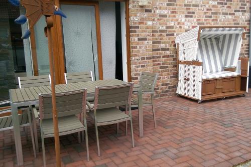 Borkum Ferienwohnung Kleine Möwe - Terrasse-Garten