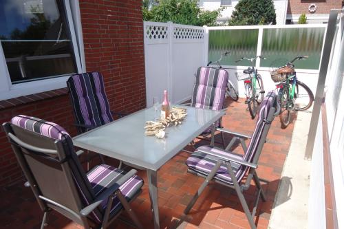 Borkum Ferienwohnung Riffblick - Terrasse