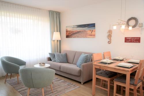 Borkum Ferienwohnung Sanddorn-Koje Nord - Wohn/Essbereich