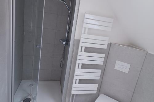 Borkum Ferienwohnung Scholle, Mövennest II - Modernes Duschbad