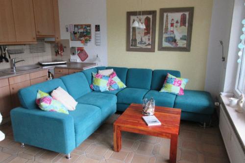 Borkum Ferienwohnung Schwanette - Wohnzimmer und Esszimmer