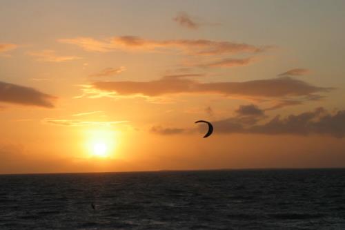 Borkum Ferienwohnung Steife Brise - Sonnenuntergang am Strand