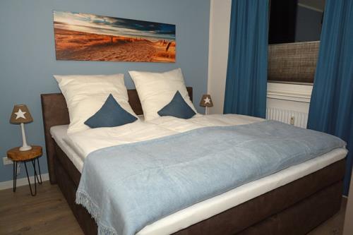 Borkum Ferienwohnung Sanddorn-Koje - Boxspringbett