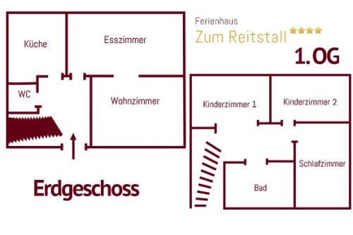 Borkum Ferienhaus Zum Reitstall - Grundriss Reitstall