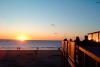 Borkum Ferienwohnung Strandkorb 9 - Sonnenuntergang am Nordstrand